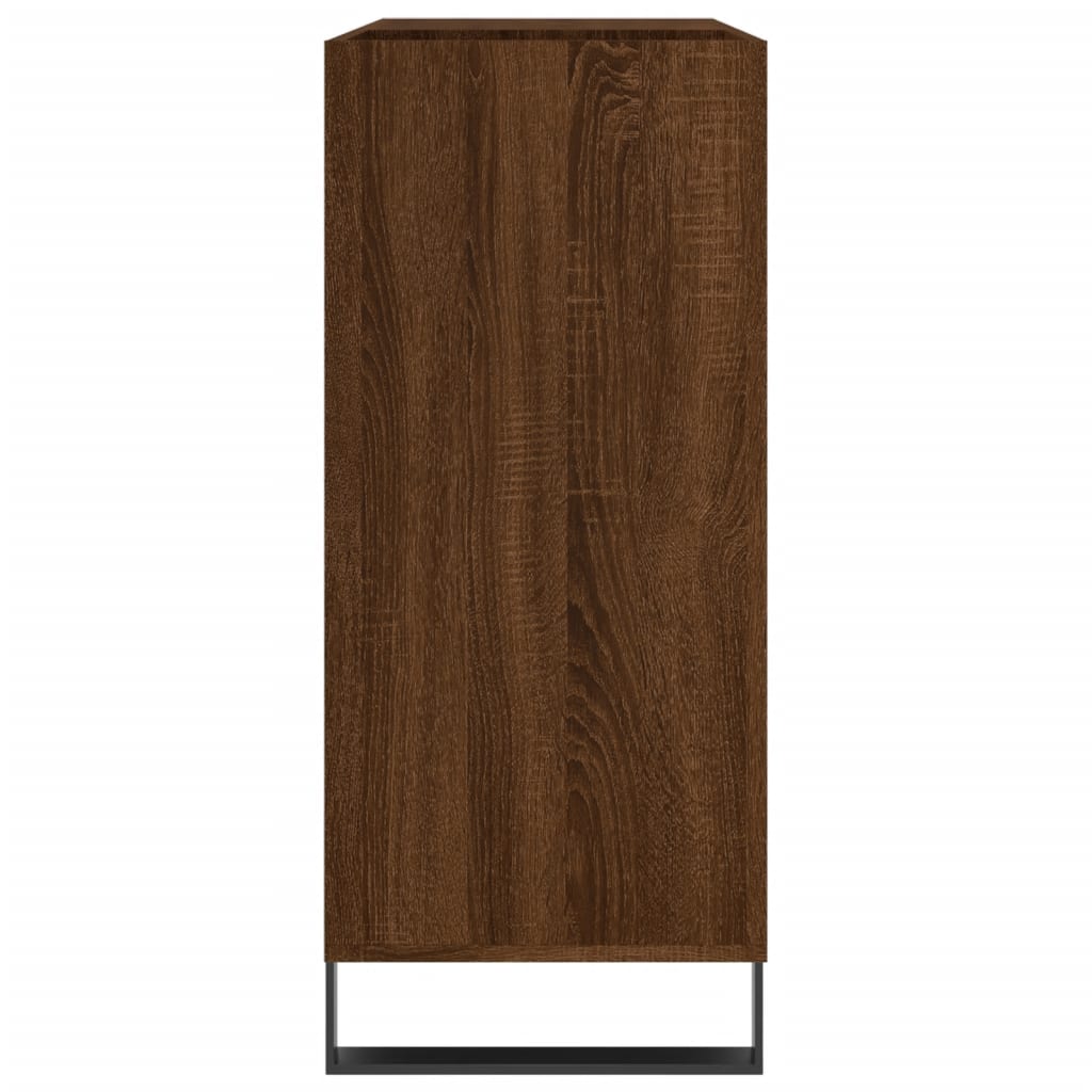 Record Cabinet Brown Oak 84.5x38x89 cm Engineered Wood